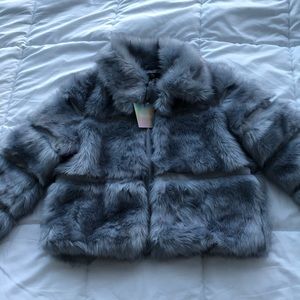 miss guided faux fur jacket / Premium 💙